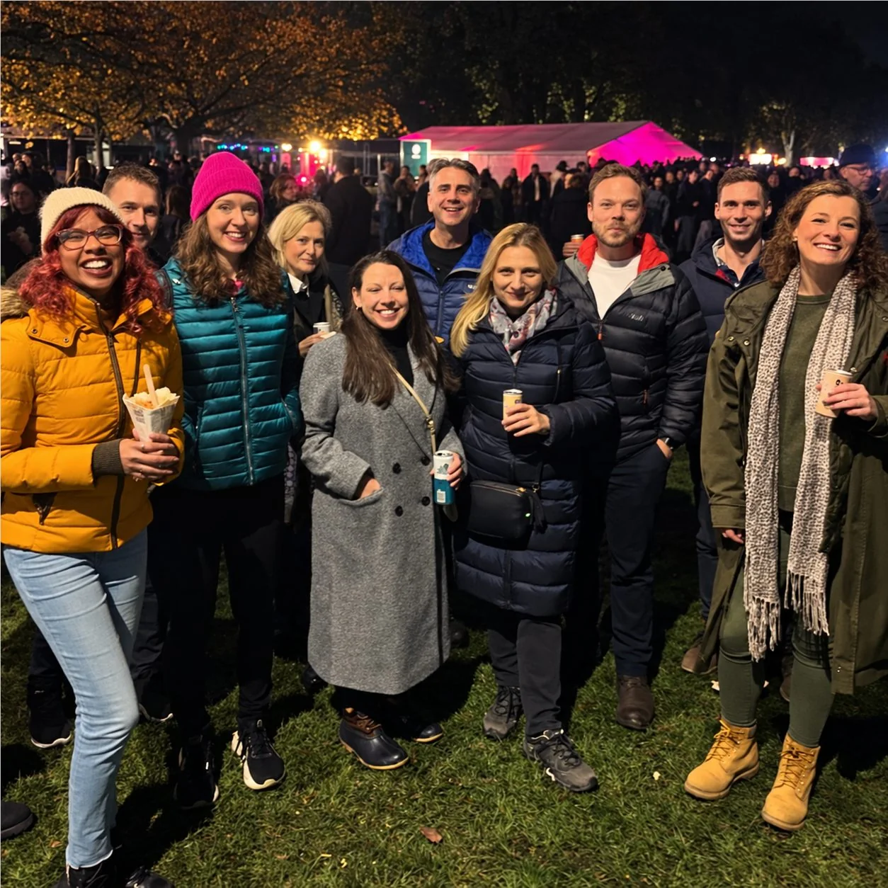 Putney Bootcamp members smiling together on a club night out